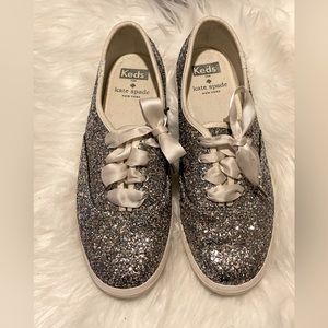 Kate Spade Keds Silver Glitter